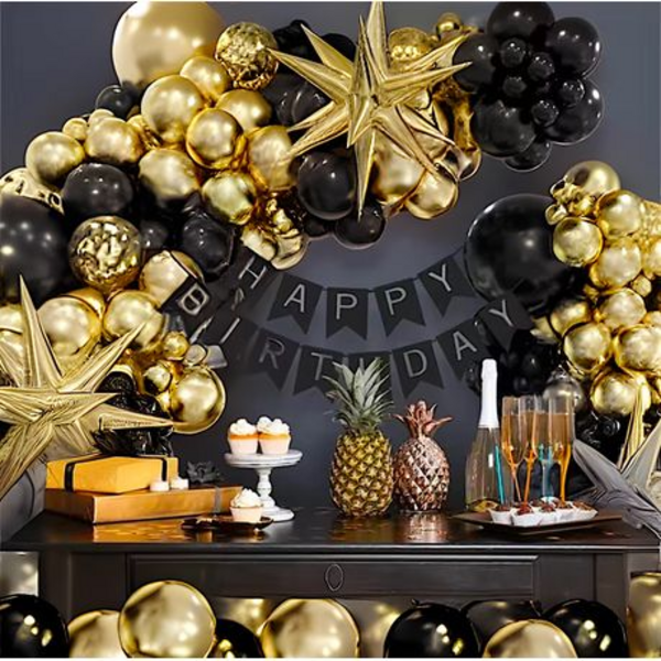 60-Piece "Let's Party" Balloon Kit Decoration Set - Image 3