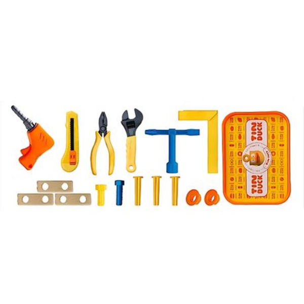 Kids' Toy Plastic Tool Set - Perfect for Little DIY Enthusiasts! - Set of 17