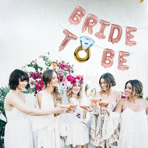 Bride to Be Wedding Party Bridal Foil Decoration Kit Set - Image 4