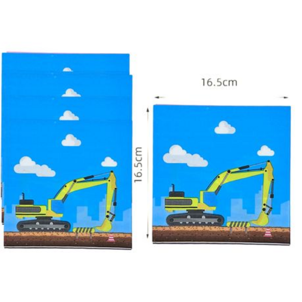 Construction Themed 60-Piece Bulk Disposable Kids Party Pack - Image 4