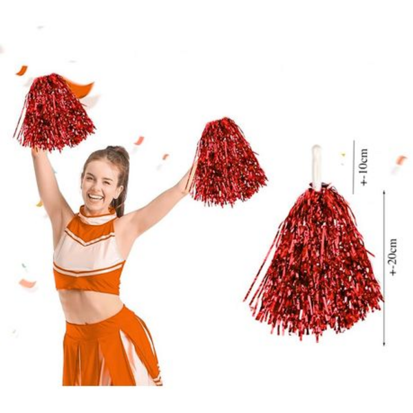 Sparkle in Every Shake Set of 2 Pom Poms - Vibrant Shine for Every Cheer - Image 27