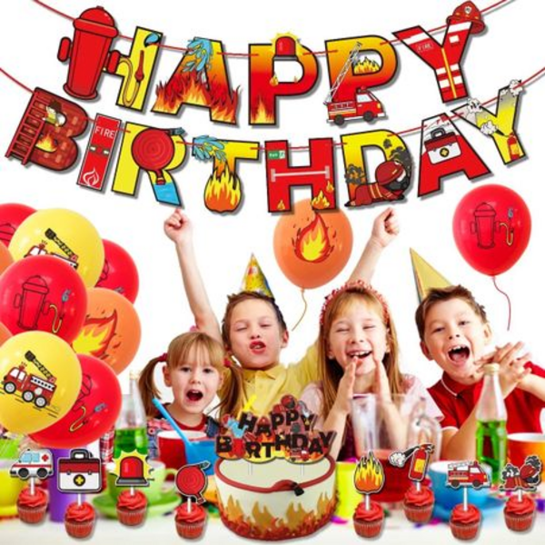 The Fun Store Fire Engine Party Decorations - Balloon Set for Kids -10 Piece - Image 5