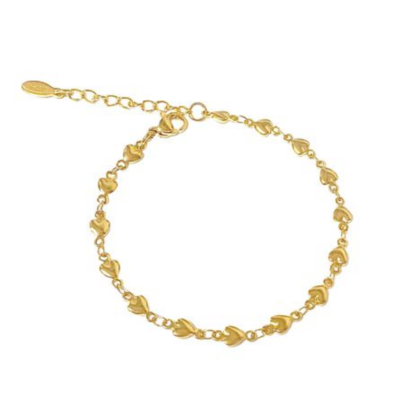 Love Wrapped Around Your Wrist: The Heartfelt Bracelet - Gold - Image 3