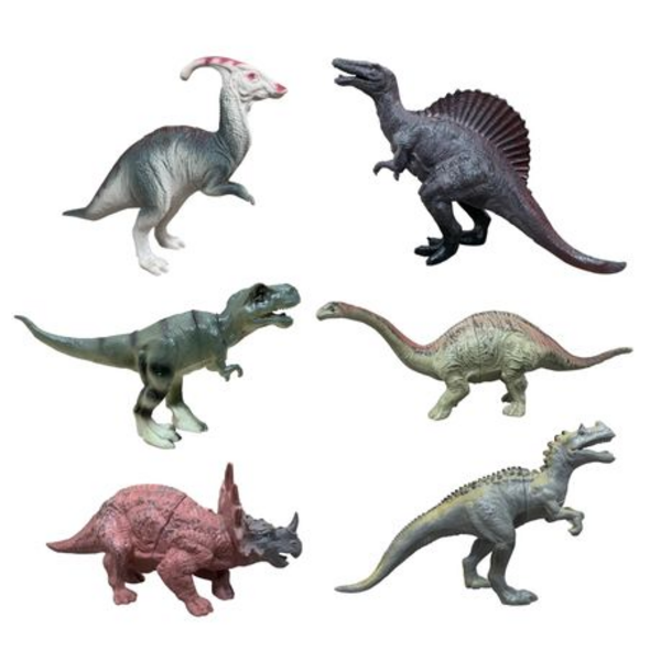 The Fun Store Roar into Imagination: 6-Piece Dinosaur Figurine Set for Kids