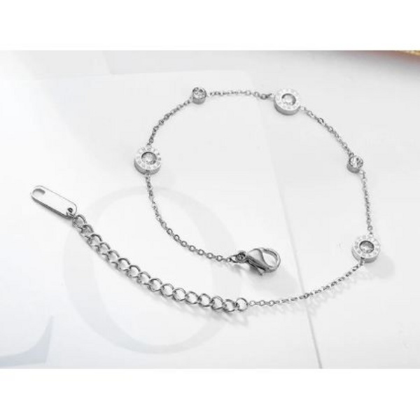 Timeless Roman Elegance with a Modern Twist! CZ Roman Bling Bracelet - Image 6