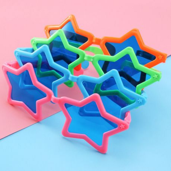 Oversized Jumbo Giant Star Shaped Glasses for Photo Props - 6 Pack