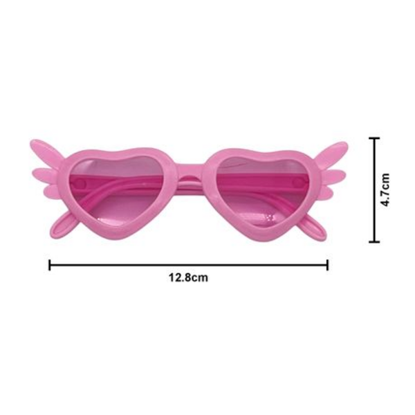 Wear Your Heart on Your Face! Cute Heart-Shaped Angel Wing Glasses - Image 2