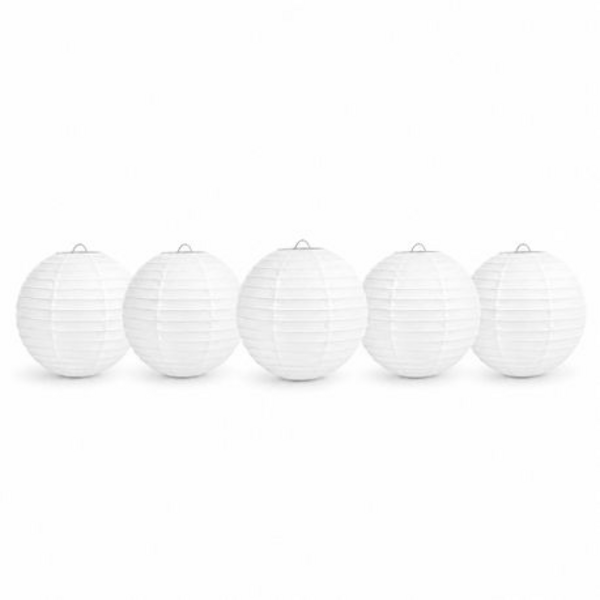 Chinese Paper Lanterns - 5 Pack - Large 40cm Round Hanging Lanterns - Image 5
