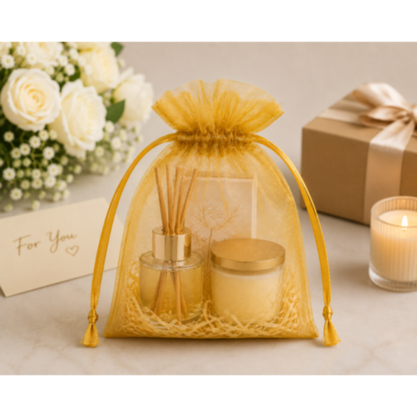 50 Organza 13cm x 18cm Bags in White, Black, Gold, Silver, Black and Red - Image 5