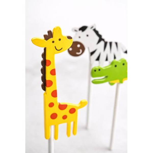 Cake Topper Cupcake Decor Kit - Happy Bday "Wild Animal" Party Event Set - Image 3