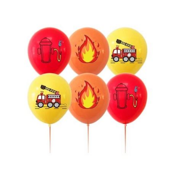 The Fun Store Fire Engine Party Decorations - Balloon Set for Kids -10 Piece - Image 2