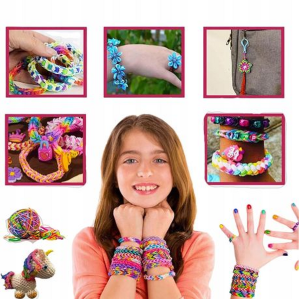 Loom Band Starter Kit - Create Endless Designs 22 Assorted Color Bands