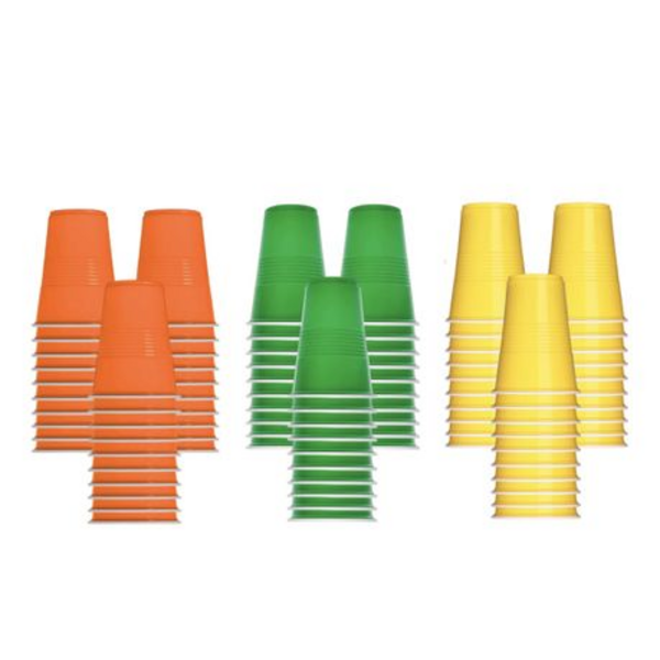 Celebrate in Style with Our 60-Piece Multi-Coloured Party Cups!