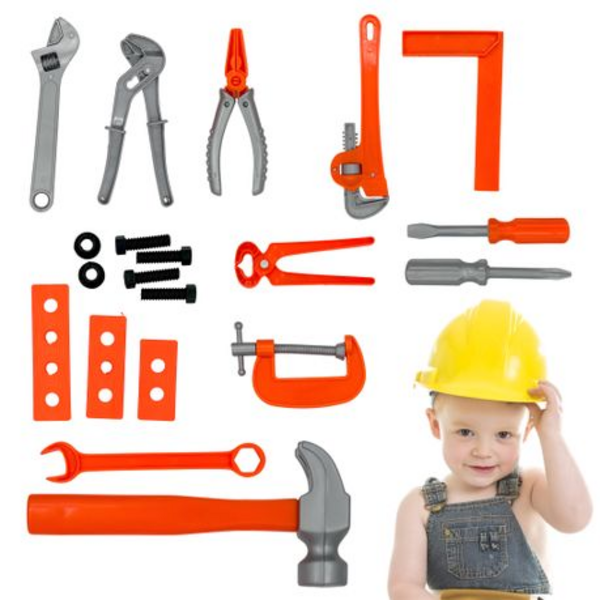 Kids Toy Tool Set with 12 Essential Tools for Imaginative Play - Image 4