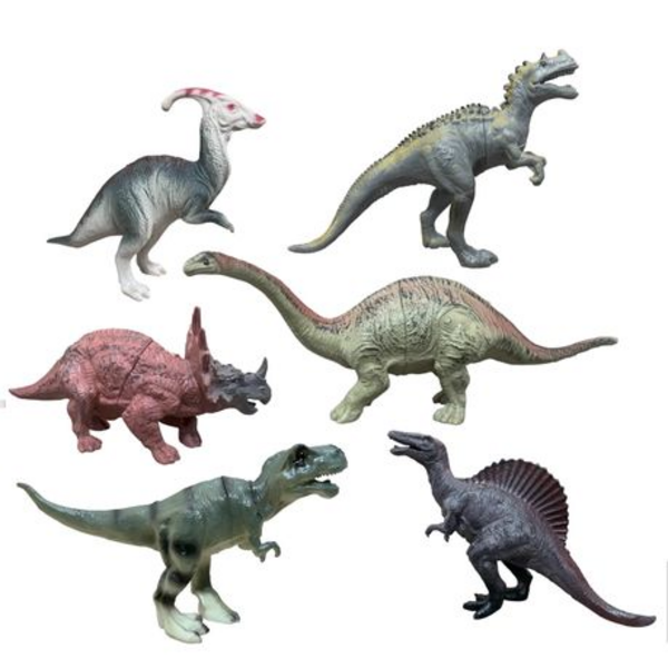 The Fun Store Roar into Imagination: 6-Piece Dinosaur Figurine Set for Kids