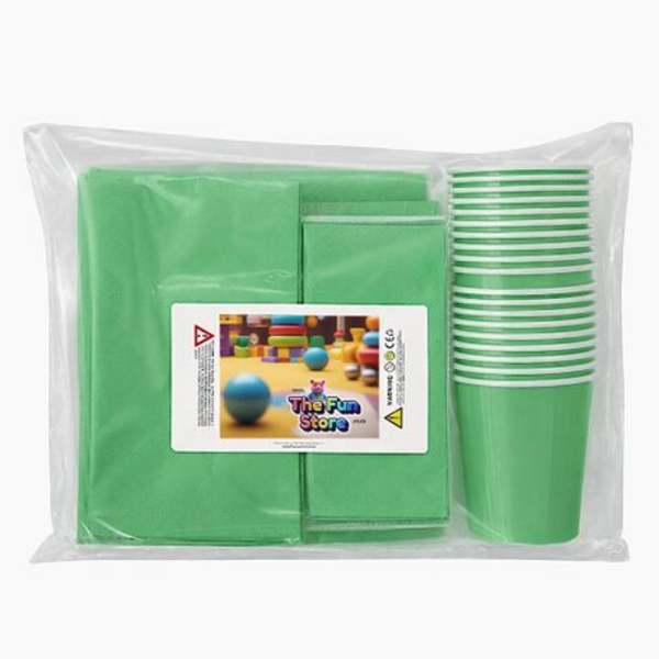Disposable Party Set for 30 - White Paper Plates, Cups & Napkins Combo Pack - Image 32