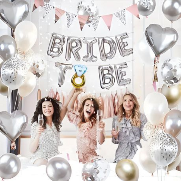 Bride to Be Wedding Party Bridal Foil Decoration Kit Set - Image 19