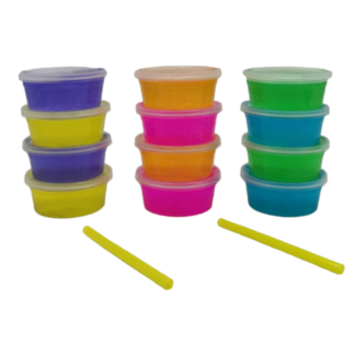 12 Piece Glitter Slime tubs
