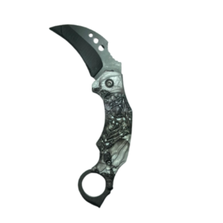 Plastic Engraved Folding karambit/Claw Knife