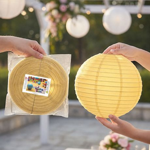 Chinese Paper Lanterns - 5 Pack - Large 40cm Round Hanging Lanterns - Image 17
