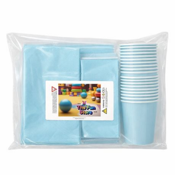 Disposable Party Set for 30 - White Paper Plates, Cups & Napkins Combo Pack - Image 9