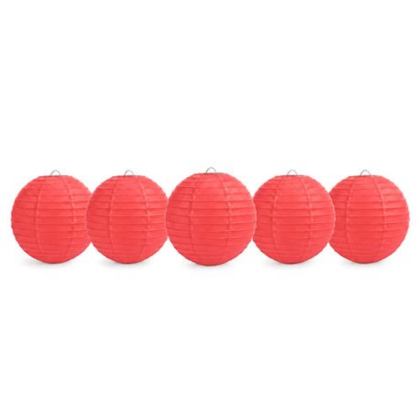 Chinese Paper Lanterns - 5 Pack - Large 40cm Round Hanging Lanterns - Image 23