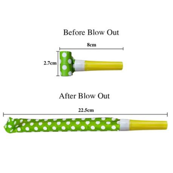 Colourful Polka Party Blowouts with White Polka Dots - Perfect Party Favors - Image 5