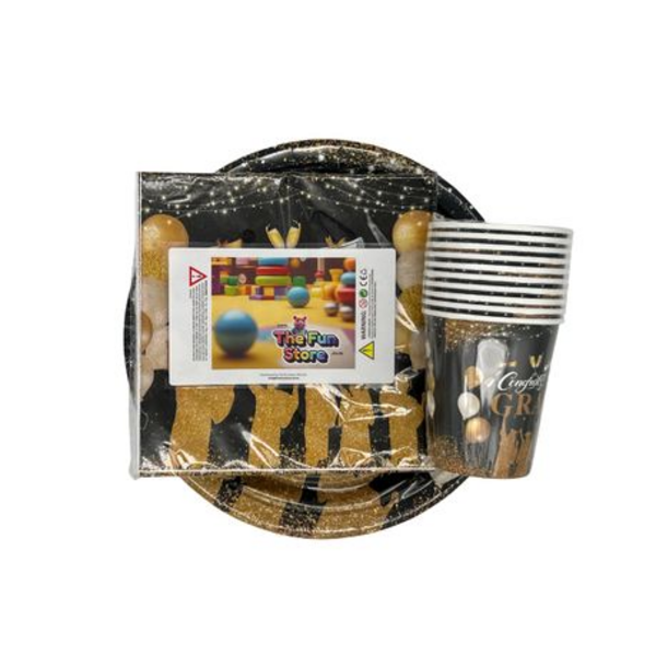 60Pc Elegant Graduation Celebration Set - Disposable Plates, Napkins & Cups - Image 7