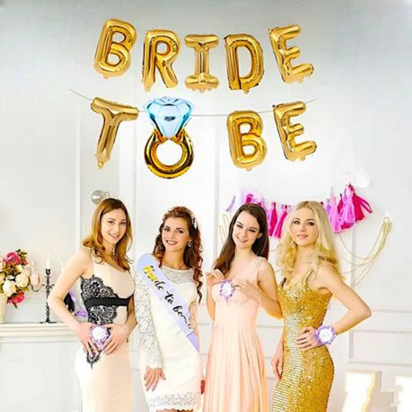 Bride to Be Wedding Party Bridal Foil Decoration Kit Set - Image 10