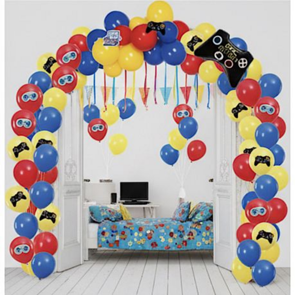 41-Piece Gamer Happy Birthday Balloon & Party Decor Set - Image 6