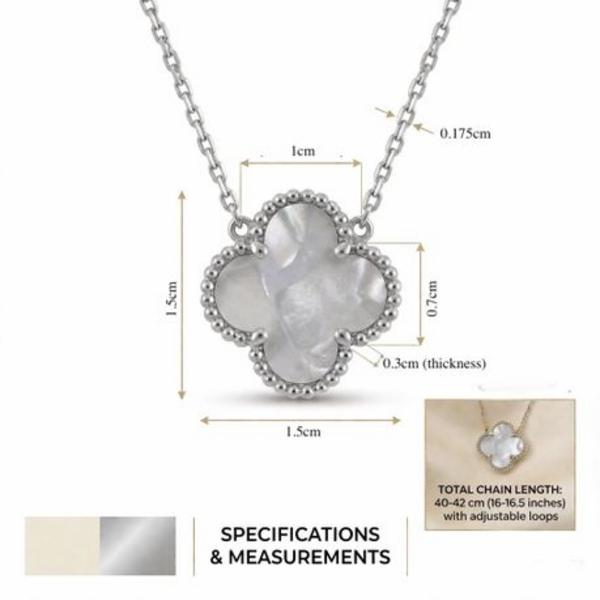 Four Leaf Clover - Van Cleef Pendant Necklace - Luck in Bloom - Image 10