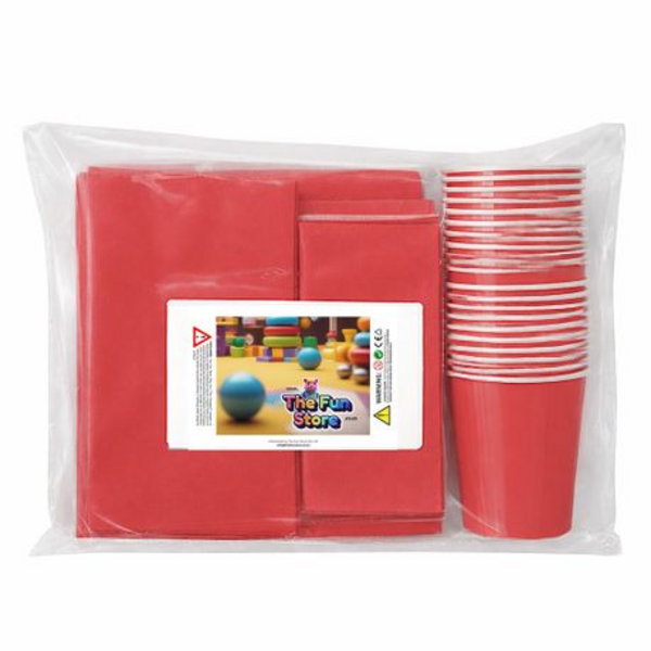 Disposable Party Set for 30 - White Paper Plates, Cups & Napkins Combo Pack - Image 28