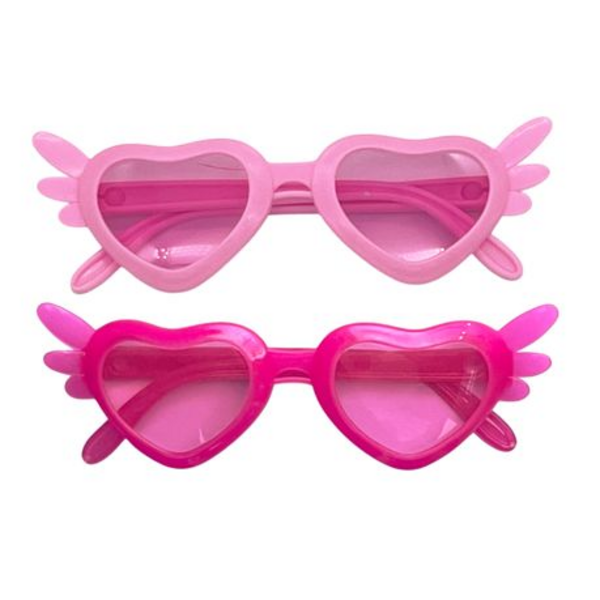 Wear Your Heart on Your Face! Cute Heart-Shaped Angel Wing Glasses - Image 4