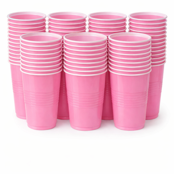 50 Disposable Party Cups - 470ml / 16oz Sturdy Plastic Drinking Cups - Image 25