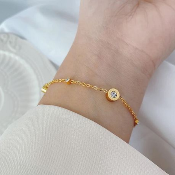 Timeless Roman Elegance with a Modern Twist! CZ Roman Bling Bracelet - Image 7