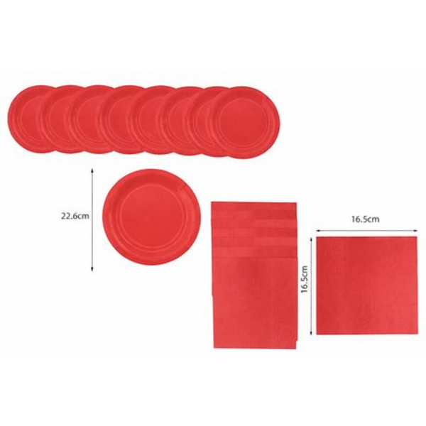 Disposable Party Set for 30 - White Paper Plates, Cups & Napkins Combo Pack - Image 33