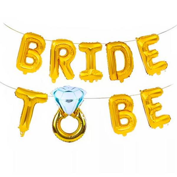 Bride to Be Wedding Party Bridal Foil Decoration Kit Set - Image 9