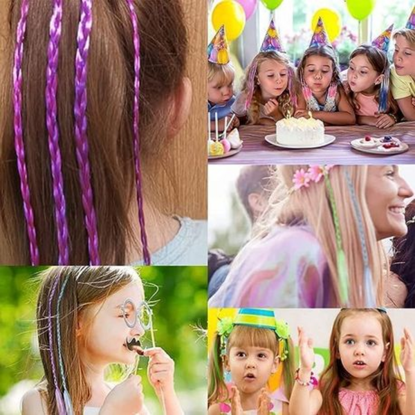 Hair-Raising Fun Gifts / Prizes: 12 Colorful Clip-On Hair Extensions! - Image 7