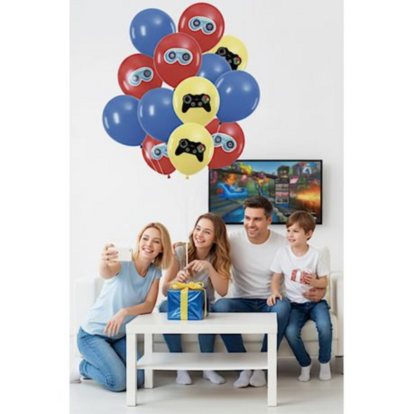 41-Piece Gamer Happy Birthday Balloon & Party Decor Set - Image 7