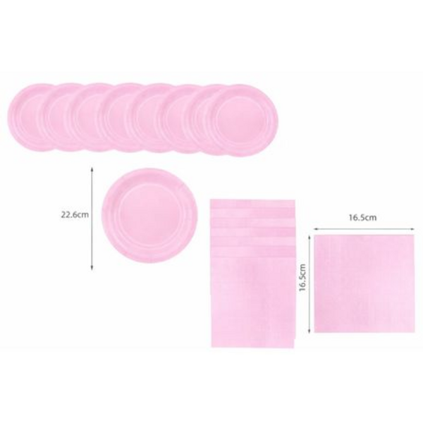 Disposable Party Set for 30 - White Paper Plates, Cups & Napkins Combo Pack - Image 24