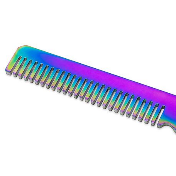 Trainer Non Sharp Butterfly Comb Knife - Rainbow Multi Colour Practice Tool
