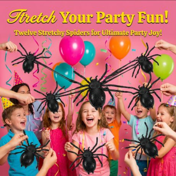 Sticky Stretchy Creepy Crawly Spiders - Novelty Toys & Party Favors! - Image 6
