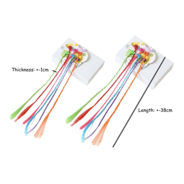 Hair-Raising Fun Gifts / Prizes: 12 Colorful Clip-On Hair Extensions! - Image 4