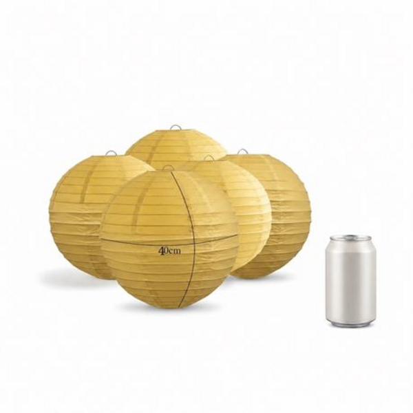 Chinese Paper Lanterns - 5 Pack - Large 40cm Round Hanging Lanterns - Image 10
