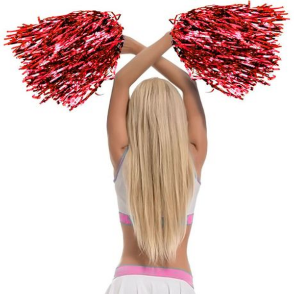 Sparkle in Every Shake Set of 2 Pom Poms - Vibrant Shine for Every Cheer - Image 36