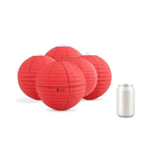 Chinese Paper Lanterns - 5 Pack - Large 40cm Round Hanging Lanterns - Image 7