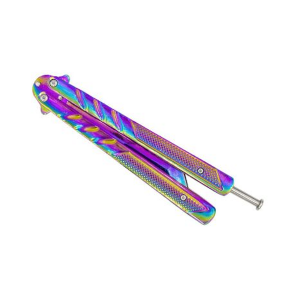 Temper Steel Coloured Butterfly Knife (Rainbow) - Image 4