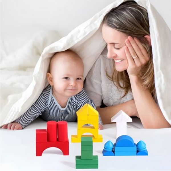 Unleash Creativity - Kids Mini Wooden Building Block Set + Tangram Puzzle! - Image 7