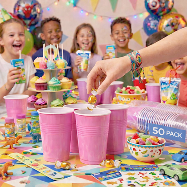 50 Disposable Party Cups - 470ml / 16oz Sturdy Plastic Drinking Cups - Image 18