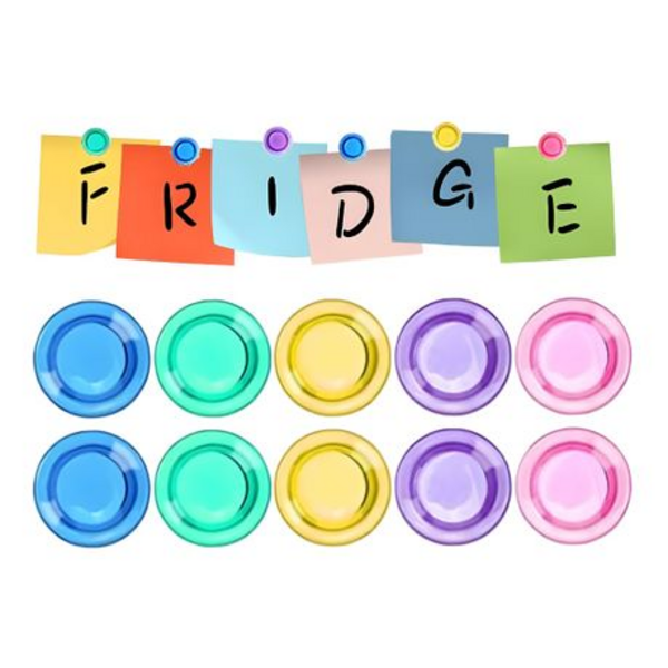 20-Pack Clear Transparent Magnetic Buttons for Refrigerator & Whiteboard